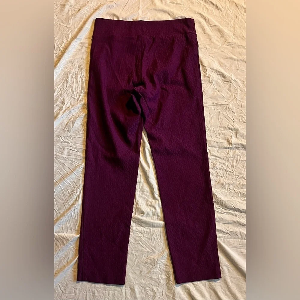 Margaret M Slimming Pants Purple High-Waisted Legging Size Medium - Picture 9 of 10
